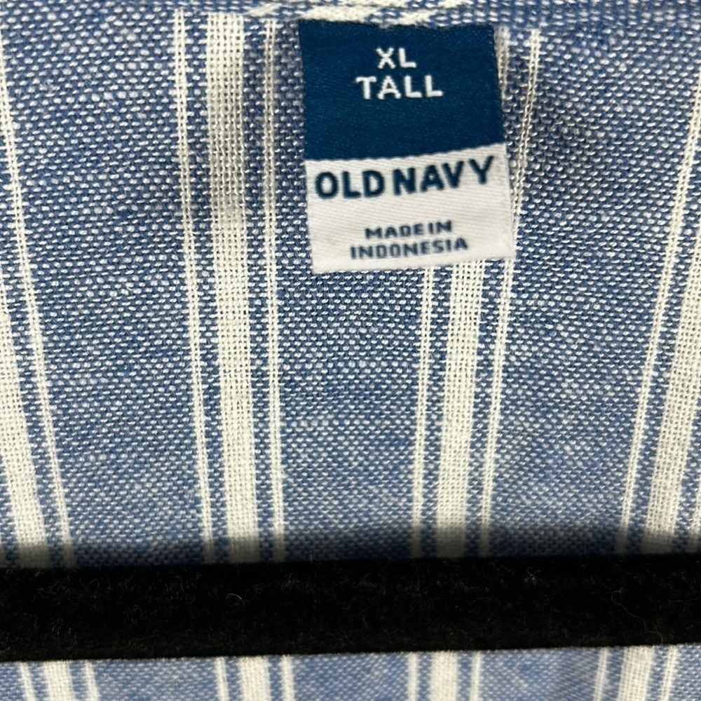 Old Navy Blue and White Striped Wrap Dress. Size XL Tall - Picture 4 of 8